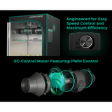 Mars Hydro 6" Inline Duct Fan and Carbon Filter Combo with Speed Controller