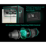 Mars Hydro 6" Inline Duct Fan with Temperature and Humidity Controller