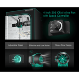 Mars Hydro 4" Inline Duct Fan with Speed Controller