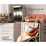 Spider Farmer 4' 8" x 2' 4" x 6' 6" (140 x 70 x 200 cm) Pro White Indoor Grow Tent