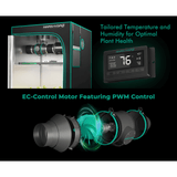 Mars Hydro 6" Inline Duct Fan with Temperature and Humidity Controller