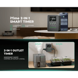 Mars Hydro iTime 2-in-1  Dual Outlet Smart Timer with App Control and Custom Scheduling