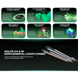 Mars Hydro ADLite UV 27W + IR 15W Supplemental LED Grow Light Bars Combo - Set of 2