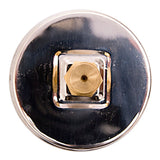 2-1/2" Oil Filled Vacuum Pressure Gauge - Stainless Steel Case, Brass, 1/4" NPT, Center Back Mount Connection -30HG/30PSI