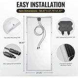 BougeRV 12V 400 Watt Rigid Solar Kit Upgraded Version