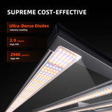 Spider Farmer G1000W x 2 LED Grow Lights + 5' x 10' Grow Tent + 6" Inline Fan Combo with Temperature and Humidity Controller + 6" Clip Fan