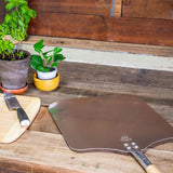 WPPO Traditional Aluminum Pizza Peel Wood Handle 12" x 26"