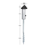 Retractable Hose Reel Ground Spike Mount 22544