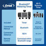 B-hyve XD Bluetooth 4-Outlet Hose Faucet Timer w/Hub | 24639