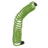 25' Green Coil Hose w/8-Pattern Plastic Nozzle 26380