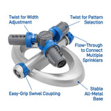 Orbit Elevated 3-Arm Rotating Sprinkler on Base 28253