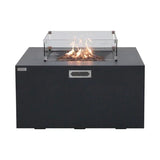 Elementi Rocky Fire Table With Propane Tank Drawer OFG310