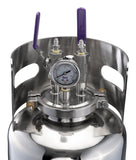 Stainless Steel LP Tank - Includes Gas and Liquid Fill/Drain Ports