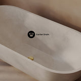 Swiss Madison Claire 60" Freestanding Concrete Bathtub in Sand, Drain Included