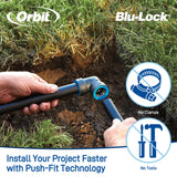 3/4" X 3/4" X 1" Blu-Lock Bullhead Tee 31684