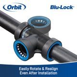 3/4" x 3/4" x 1/2" Blu-Lock Reducing Tee 31373