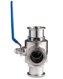 Sanitary 3-Way Ball Valve 4" Tri-Clamp