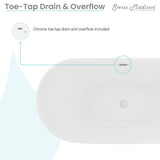 Swiss Madison Ivy 60" Double Slipper Freestanding Bathtub
