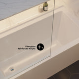 Swiss Madison Voltaire 60" x 30" Left Drain Skirted Soaking Bathtub with Apron ADA Height in Glossy White (11 - Pack)