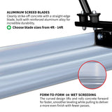 Tomahawk Battery Power Screed 36V 7ah Single Aluminum Blade Bundle (Choose 4ft, 6ft, 8ft, 10ft, 12ft, 14ft)
