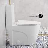 Swiss Madison St. Tropez One Piece Elongated Toilet Dual Vortex Flush 1.1/1.6 gpf with 10" Rough In (6 - Pack)