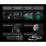 Mars Hydro 6" Inline Duct Fan with Temperature and Humidity Controller