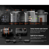 Spider Farmer Ventilation Kit 4" Inline Duct Fan with Temperature Humidity Controller
