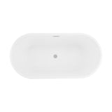 Swiss Madison Claire 60" Freestanding Bathtub Matte Black and Matte White