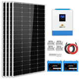 Sungold Power Solar Kit 3000W 24V Inverter 120V output Lithium Battery 800 Watt Solar Panel SGKT-3PRO