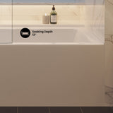 Swiss Madison Voltaire 60" x 30" Left Drain Skirted Soaking Bathtub with Apron ADA Height in Glossy White (11 - Pack)