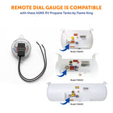Flame King 0-90 Ohm Twin-Site Remote Dial Gauge for RV ASME Propane Tanks