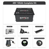 Epoch Batteries 48V 105Ah - LiMax Series - Lithium (LiFePO4) Golf Cart Battery - Complete Kit