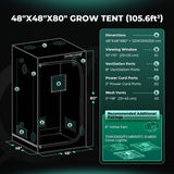 Mars Hydro 4' x 4' x 6' 8" (120cm x 120cm x 200cm) Indoor Grow Tent