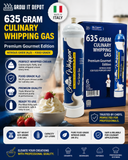 635G Ms. Cream Food-Grade Nitrous Oxide Tank 99.5% (635g / 321 liters) Made in Italy