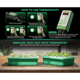 Mars Hydro 10'' x 20.75'' Seedling Heat Mat and Digital Thermostat Combo