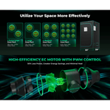 Mars Hydro FC 3000-EVO LED Grow Light + 3' x 3' Grow Tent + Inline Fan Combo with Speed Controller