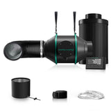 Mars Hydro 4" Inline Duct Fan and Carbon Filter Combo with Temperature and Humidity Controller