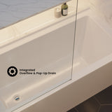 Swiss Madison Voltaire 60 x 30 Skirted Left Drain Soaking Apron Bathtub in Glossy White with Integrated Overflow, Drain Included (12 - Pack)