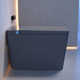 Swiss Madison Concorde One Piece Smart Toilet 1.28 GPF in Matte Gray with Heated Bidet, Air Drying, Night Light, Foot Sensor