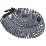 50' Gray Coil Hose w/8-Pattern Plastic Nozzle 27560