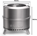 Pluto R19-SS Smokeless Outdoor Fire Pit -  Stainless Steel