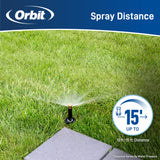 12"400 Series Spray Head w/15' Brass Adj Nozzle