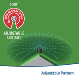 4-ft. Adjustable Pattern Spray Sprinkler Nozzle 53580
