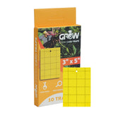 GROW1 Sticky Card Traps Yellow 3" x 5" (10 Pack)