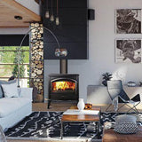 Amantii Lynwood W-76 Cast Iron Free Stand Wood Fireplace