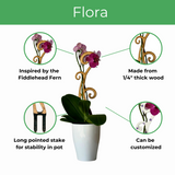 BARE™ Flora™ - Customizable wooden plant support - Perfect for Orchids