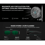 Mars Hydro FC-E3000 LED Grow Light + 3' x 3' Grow Tent + iFresh Inline Fan Combo with Temperature and Humidity Controller