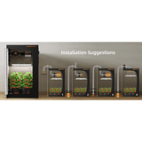 Spider Farmer Ventilation Kit 4" Inline Duct Fan with Temperature Humidity Controller