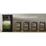 Spider Farmer Ventilation Kit 6" Inline Duct Fan and Carbon Filter Combo with Temperature and Humidity Controller