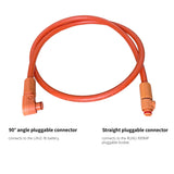 1/0 AWG cable for RUiXU RX9MP Busbar | Orange+ Black | One Pair